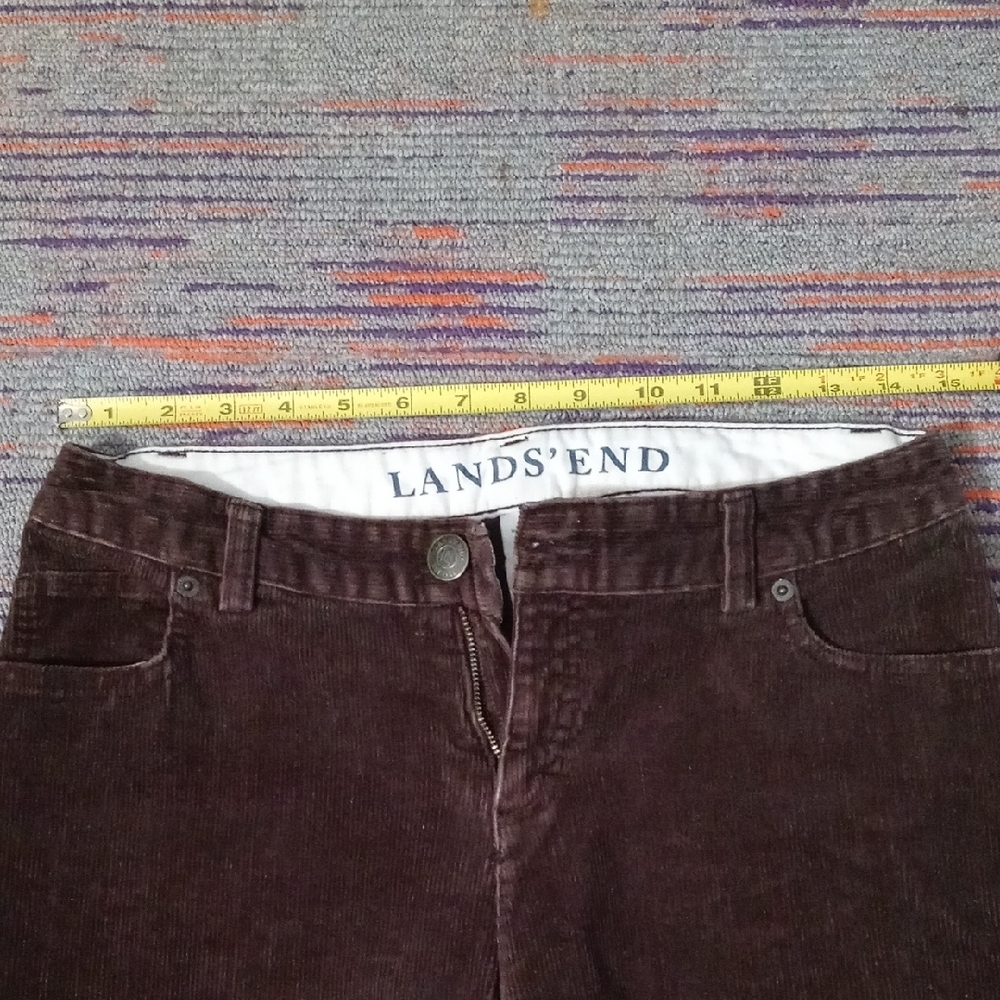 Lands' End Chocolate Corduroy Trousers - Picture 4 of 8